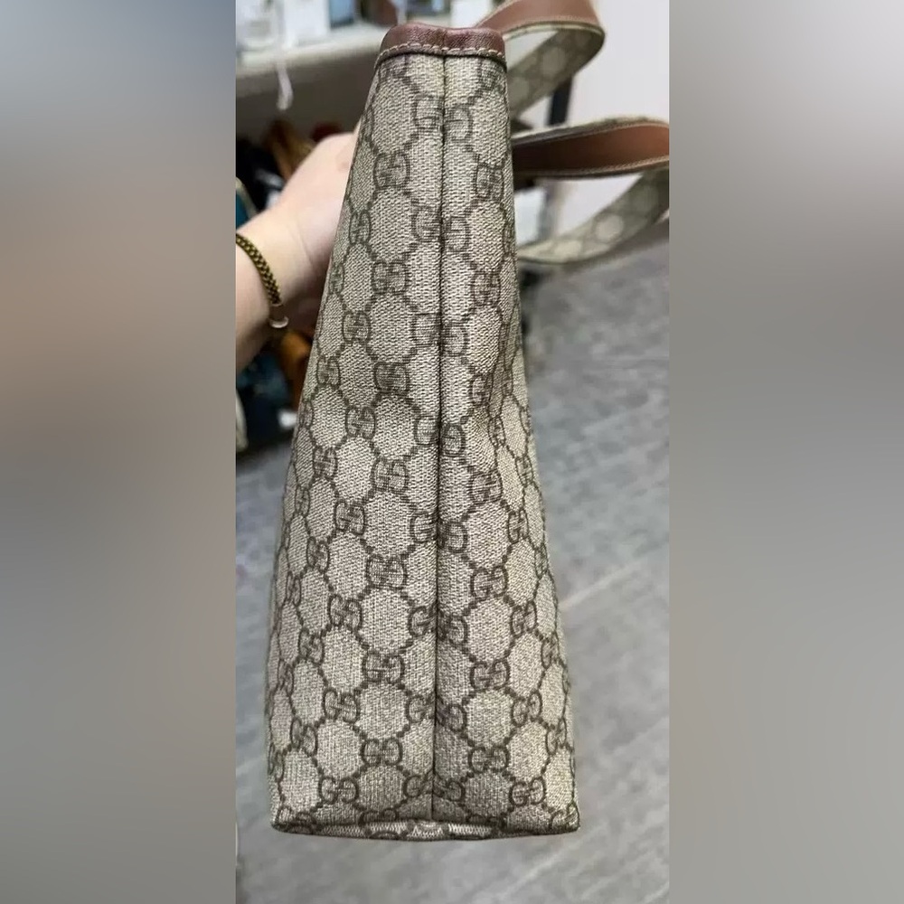 Gucci GG Plus Monogram Medium Signature Web Loop Tote Brown - Picture 4 of 11